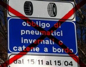 Obbligo catene da neve. Fine di un’ingiustizia? Parrebbe di si